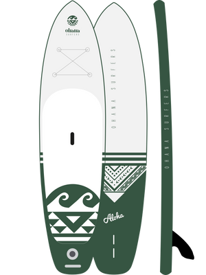 10'8" The Green Honu Allround Inflatable SUP Package